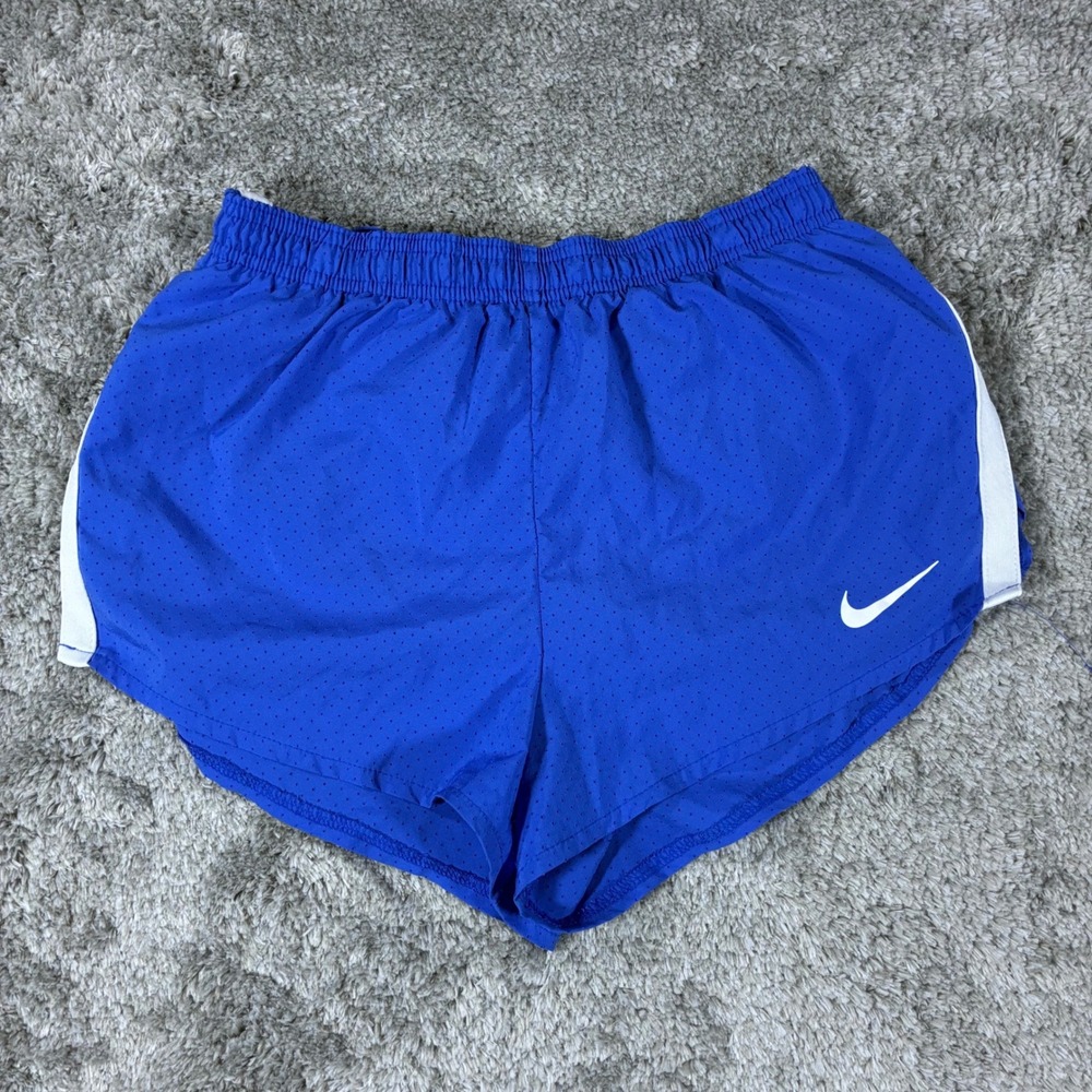 Nike Fast 2" Shorts Mens Small Blue White Dri-FIT Lined Running Train CV2821-494